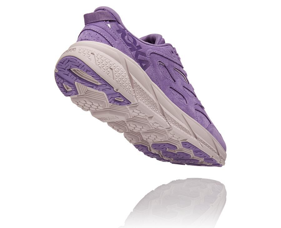 Zapatillas Asfalto Hoka One One Hombre - Clifton L Suede - Moradas - XHF784152